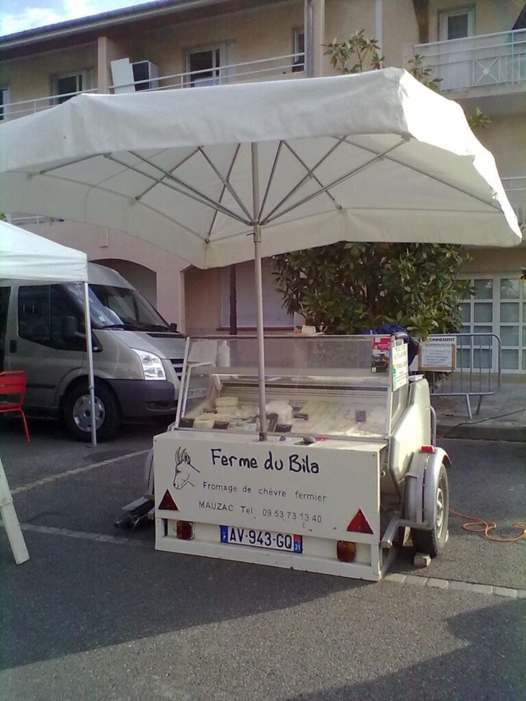 L'étal de la ferme au marché
